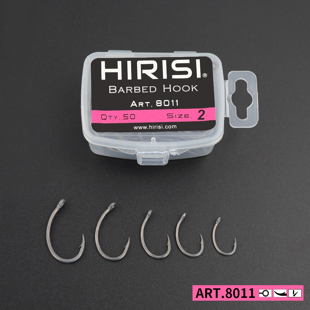 Fishing Hook Offset - Hirisi 잉어 낚시 후크, PTFE 코팅,