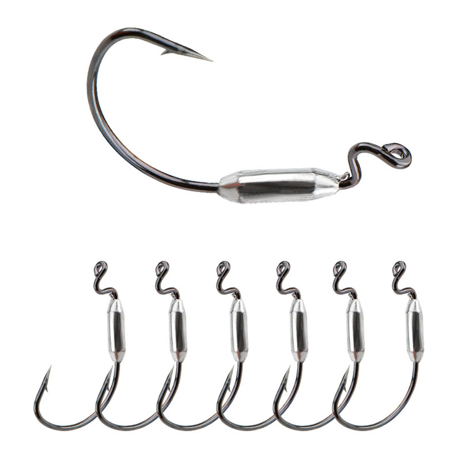 5개입 소프트 웜 루어 1/0 #   2/0 #   3 - Fishing Hook Offset 리뷰 및 가격