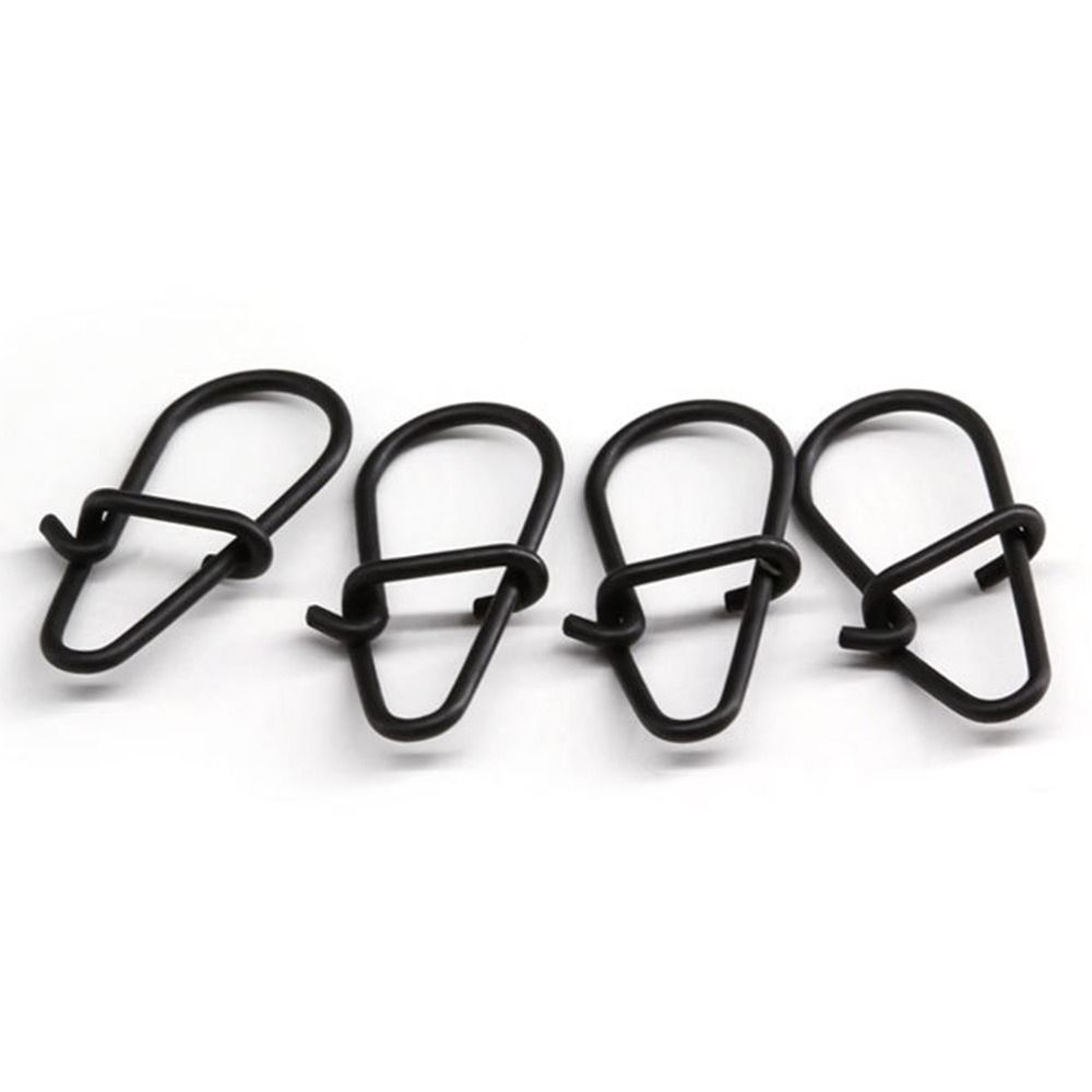 100 개/몫 매트 블랙 스냅 낚시 배럴 회전 안전 스 - Fishing Hook Box 리뷰 및 가격