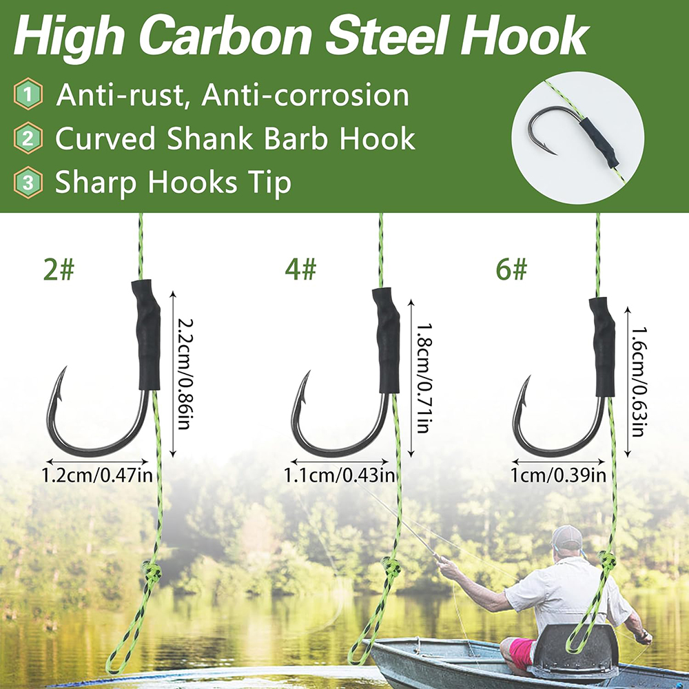 잉어 낚시 헤어 리그, 미리 묶은 잉어 후크, 잉어 무 - Fishing Hook Assortment 리뷰 및 가격