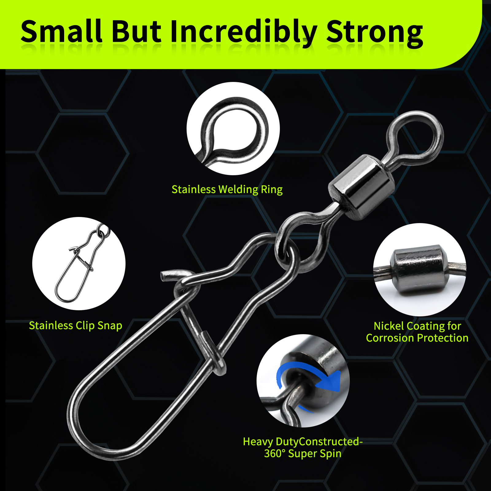듀오 잠금 스냅 회전 50~200Pcs 낚시 회전 스냅 - Fishing Hook Assortment 리뷰 및 가격